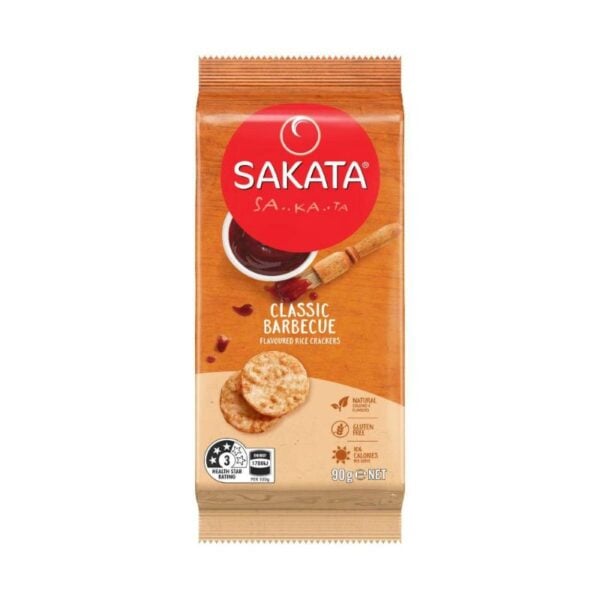 sakata classic bbq rice crackers 90g