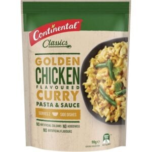 continental golden chicken curry pasta & sauce 90g