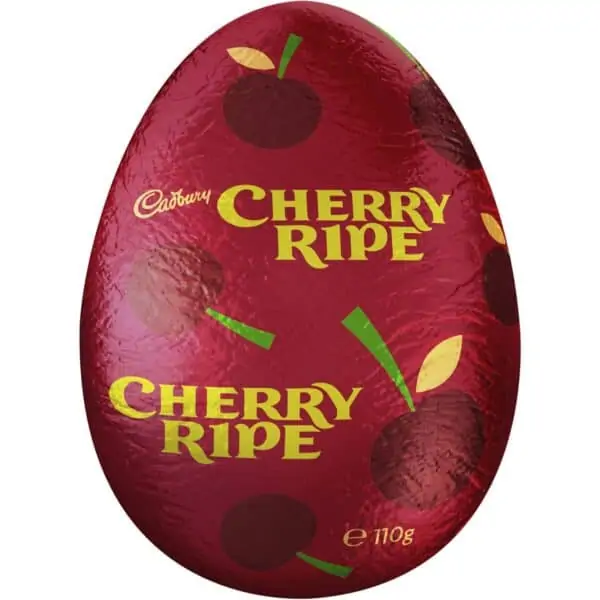 cadbury cherry ripe hollow egg 110g