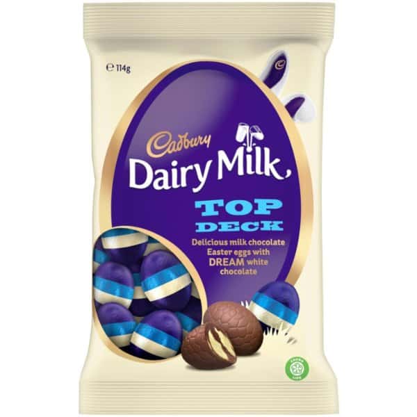 Cadbury Dairy Milk Top Deck Egg Bag 114g