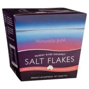 murray river salt flakes naturally pink 250g box