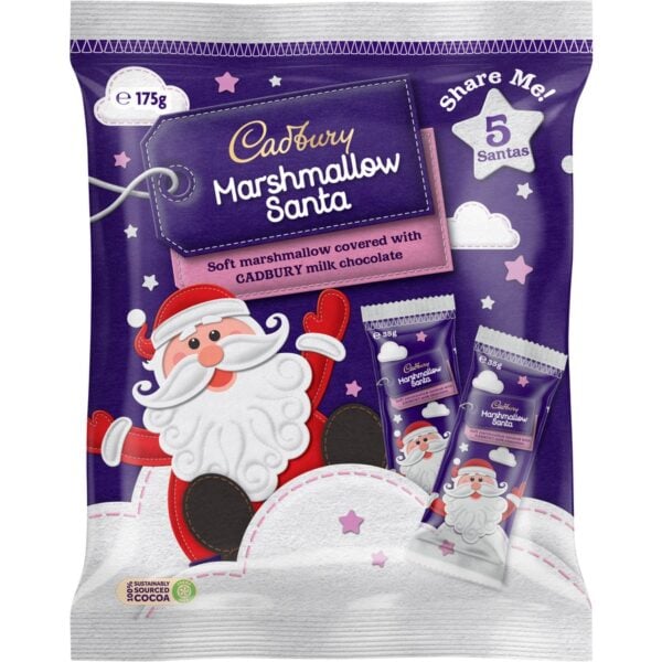 cadbury marshmallow santa 5 pack