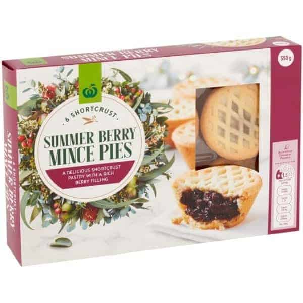 woolworths summer berry mince pies 6 pack