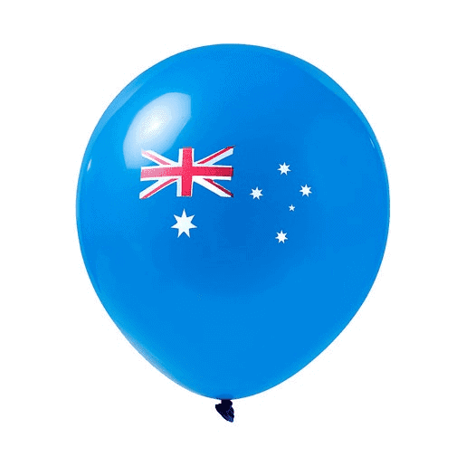 australian flag balloons 10 pack