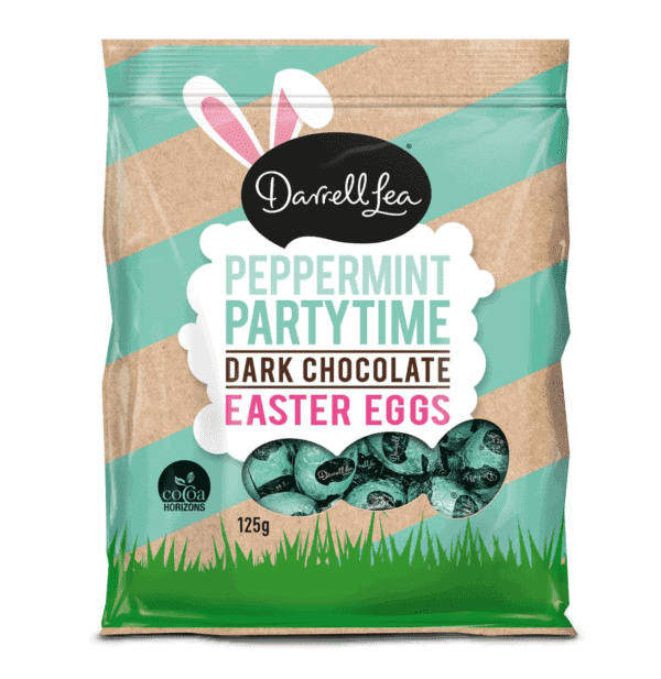 darrell lea easter eggs peppermint partytime milk chocolate 125g