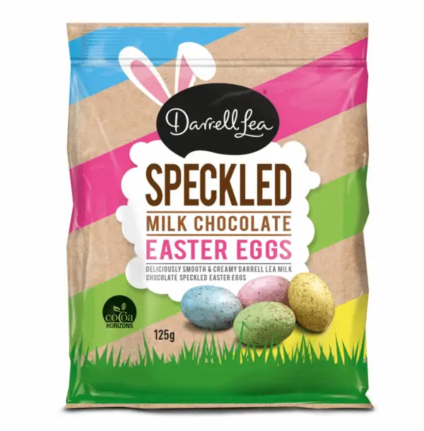 darrell lea easter eggs speckled milk chocolate 125g