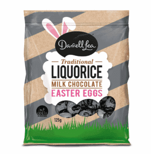 darrell lea easter eggs traditional liquorice milk chocolate 120g