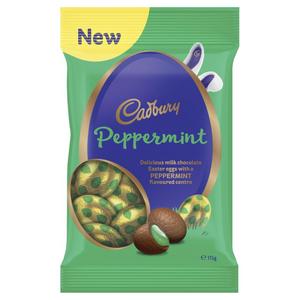 cadbury peppermint easter eggs bag 115g