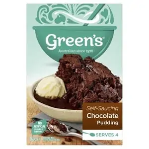 greens chocolate self saucing pudding