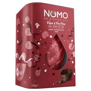 nomo dark chocolate egg vegan gluten free egg free nut free 110g 1