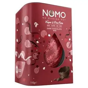 nomo dark chocolate egg vegan gluten free egg free nut free 110g 1