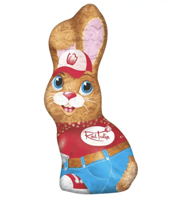 red tulip giant sitting chocolate easter bunny 170g