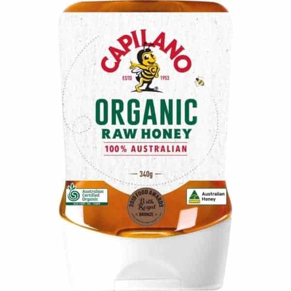 capilano organic raw honey 340g