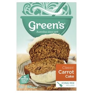 greens cake mix traditional carrot 470g