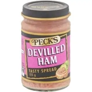 pecks devilled ham spread 125g