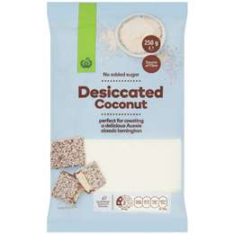 woolworths coconut fine desiccated 500g