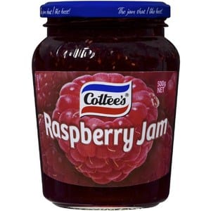 cottees raspberry jam 500g