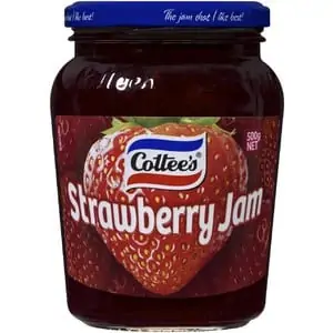 cottees strawberry jam 500g