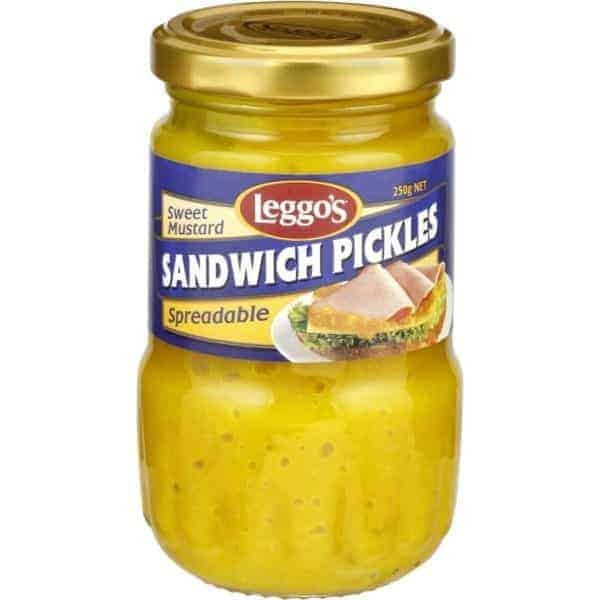 leggos sweet mustard pickles 250g