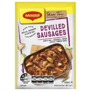 maggi devilled sausages recipe base 37g