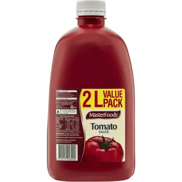 masterfoods tomato sauce 2l