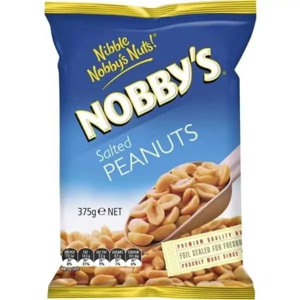 nobbys peanuts salted 375g