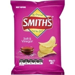 smiths crinkle cut salt vinegar 60g