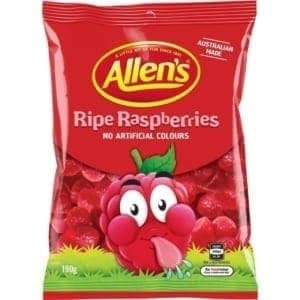 allens ripe raspberries 190g
