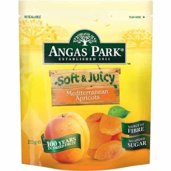 angas park dried soft juicy apricots 225g