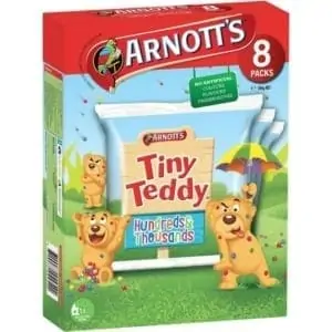arnotts favourites bbq shapes scotch finger tiny teddy choc 15 pack 5 of each 1