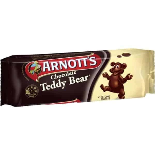arnotts teddy bear biscuits chocolate coated