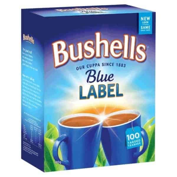 bushells blue label tea bags 100 pack