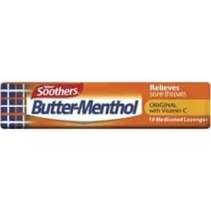 butter menthol throat lozenge liquid centre 10 pack