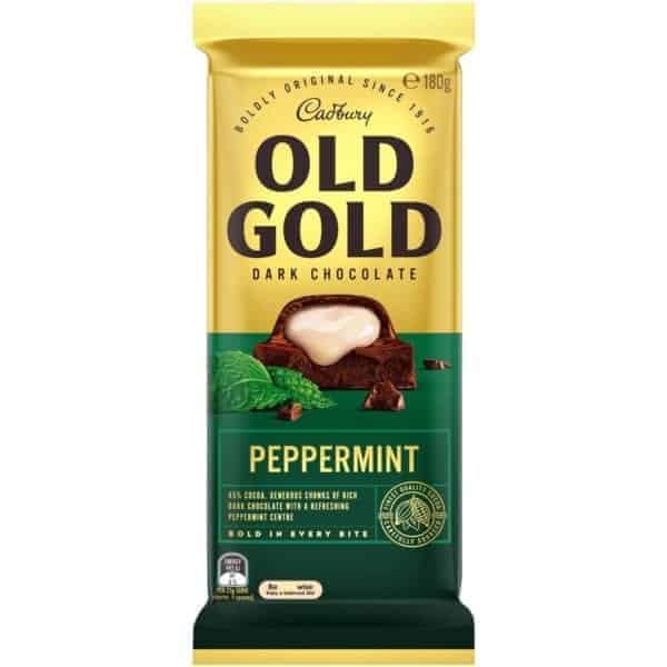 cadbury block old gold peppermint