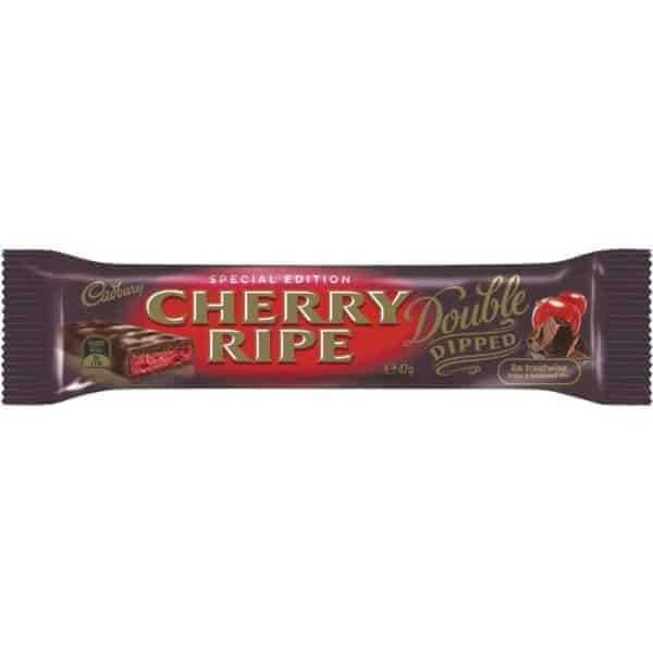cadbury cherry ripe double dipped 47g bar