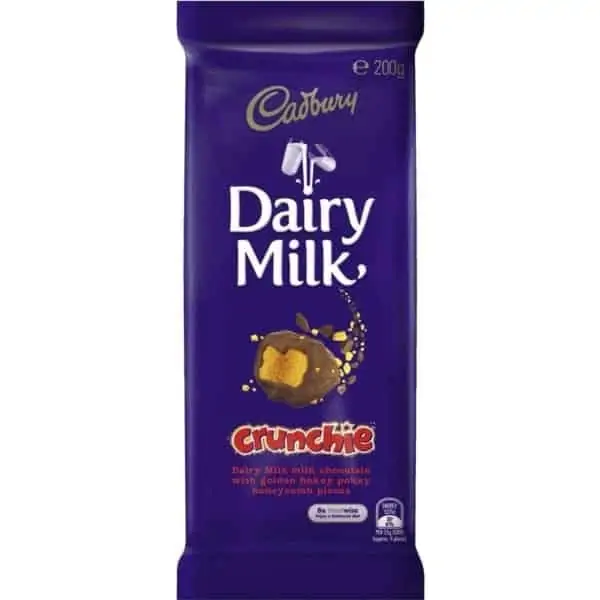 cadbury dairy milk packed with crunchie 180g