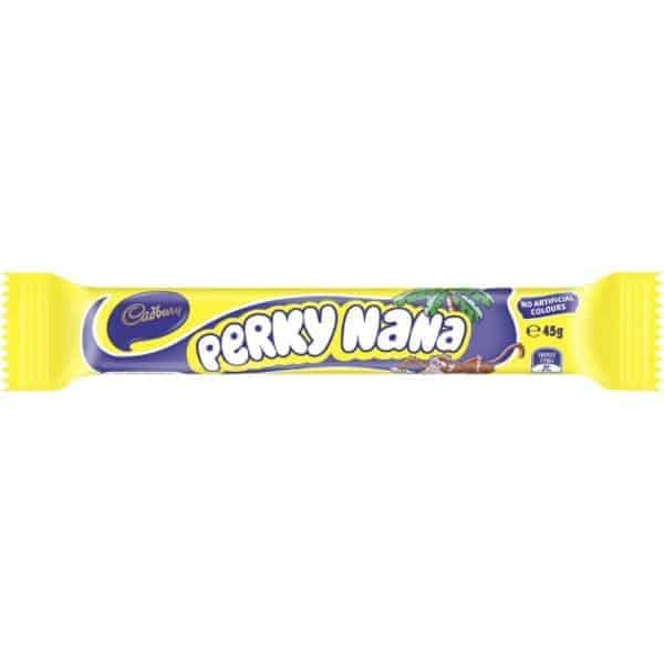 cadbury novelty bar mighty perky nana 45g