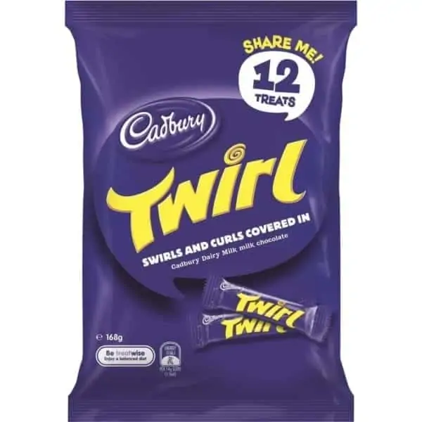 cadbury twirl chocolate share pack 12 treats