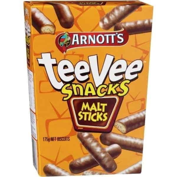 chocolate malt sticks teevee snacks 175g