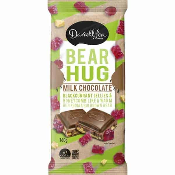 darrell lea bear hug milk chocolate block 160g