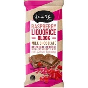 darrell lea raspberry liquorice block 180g