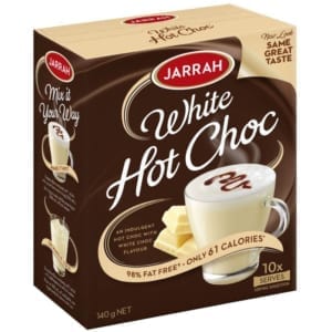 jarrah hot white chocolate sachets 10pk 140g