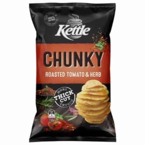 kettle chunky chips tomato herb 150g