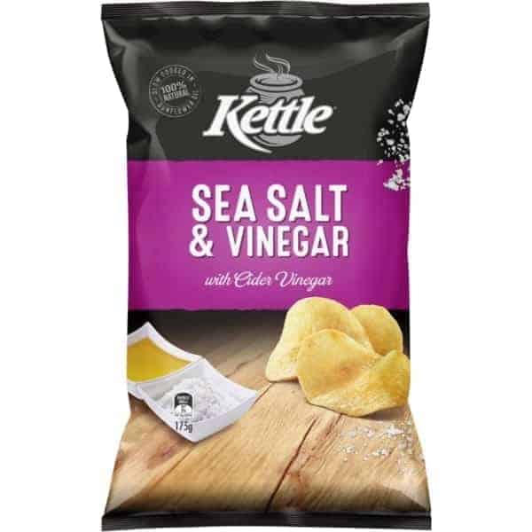 kettle sea salt vinegar chips 175g