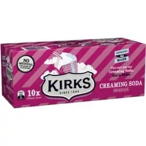 kirks creaming soda cans 10x375ml pack