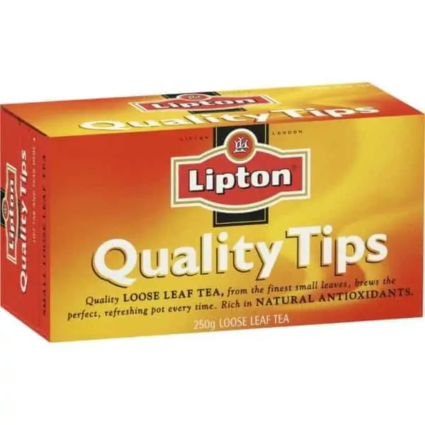 lipton quality tips loose leaf tea 250g