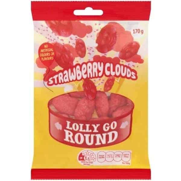lolly go round strawberry clouds 170g