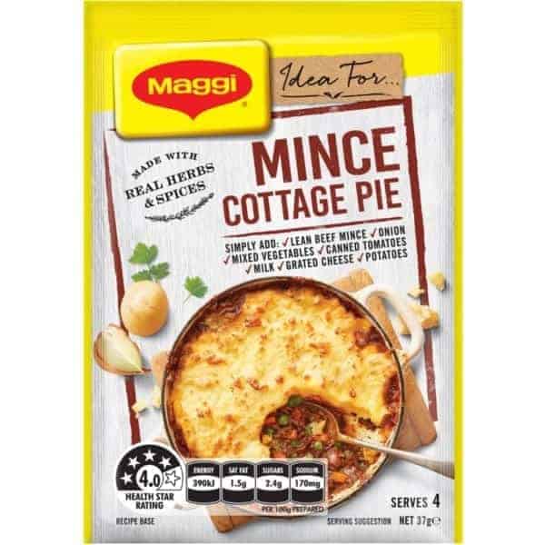maggi mince cottage pie recipe base 37g