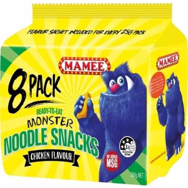 mamee noodle snacks chicken 8pk 200g