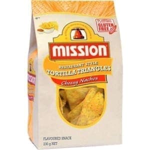 mission corn chips cheesy nacho 230g